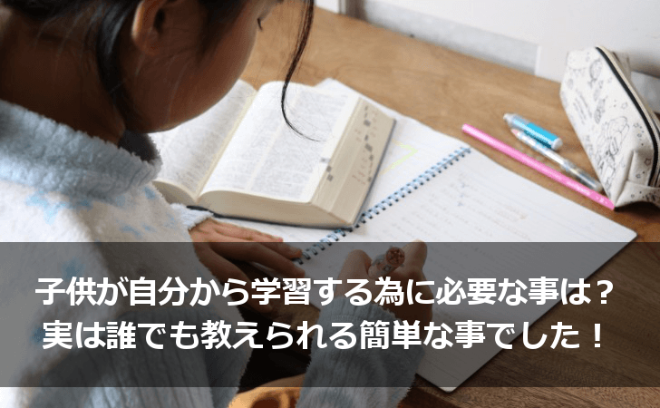 子供が自分から学習する為に必要な事は？実は誰でも教えられる簡単な事でした！